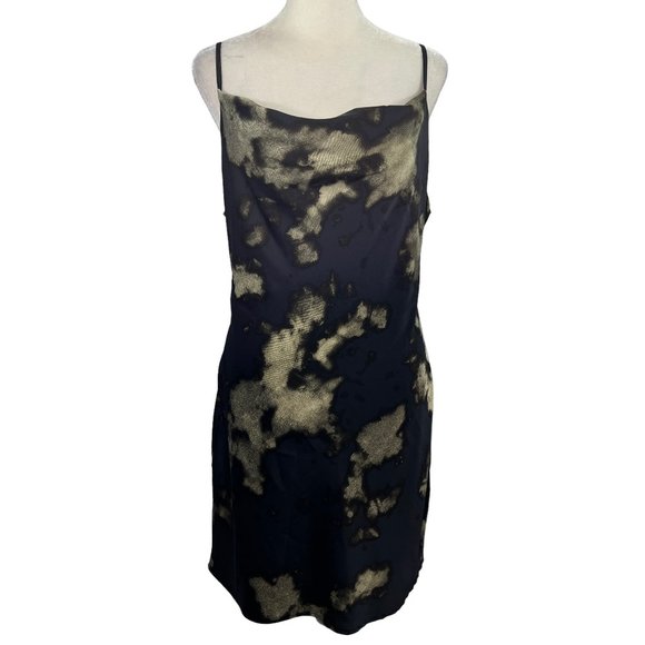Urban Outfitters Dresses & Skirts - Urban Outfitters UO Blue, Black, Cream Abstract Print Slip Mini Dress Sz…